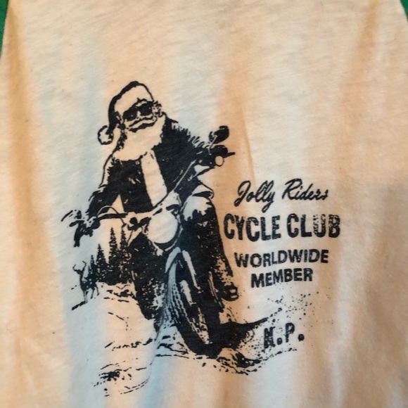 JCREW Santa motorcycle T-shirt - Picture 2 of 4